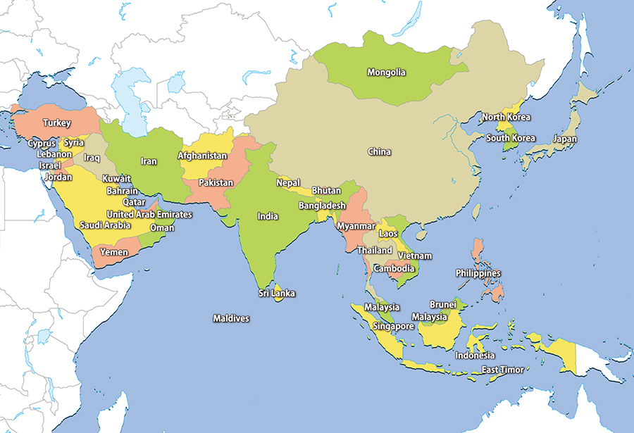 Asia area map image