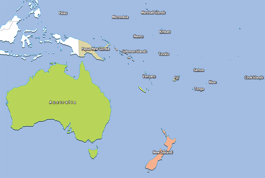 Oceania area map image