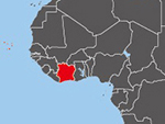 Location of Cote d'Ivoire