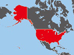 Location of United States of America