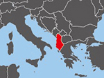 Location of Albania