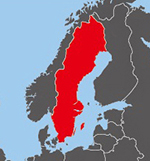 Location of Sweden