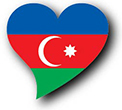 Billede af Aserbajdsjans flag [Heart2]