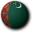 Flag of Turkmenistan image [Hemisphere]