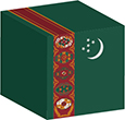Flag of Turkmenistan image [Cube]