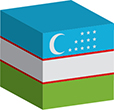 Flag of Uzbekistan image [Cube]