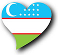 Flag of Uzbekistan image [Heart2]