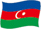 Aserbajdsjans flag flimrende billede