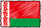 Flag of Belarus handwritten image