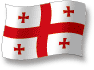 Flag of Georgia flickering gradation shadow image