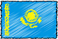 Flag of Kazakhstan handwritten image