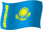 Flag of Kazakhstan flickering gradation image