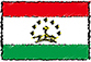 Flag of Tajikistan handwritten image