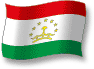 Flag of Tajikistan flickering gradation shadow image