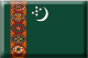 Flag of Turkmenistan emboss image