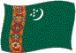 Flag of Turkmenistan flickering image