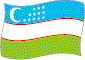 Flag of Uzbekistan flickering image