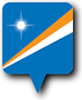 Flag of Marshall image [Round pin]