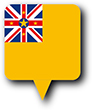Flag of Niue image [Round pin]