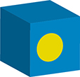 Flag of Palau image [Cube]