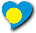 Flag of Palau image [Heart2]