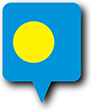 Flag of Palau image [Round pin]