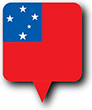 Flag of Samoa image [Round pin]