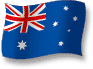 Australiens flag flimrende gradueringsskyggebillede