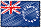 Flag of Cook Islands handwritten image