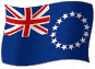 Flag of Cook Islands flickering gradation image
