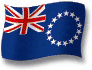 Flag of Cook Islands flickering gradation shadow image