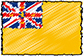 Flag of Niue handwritten image