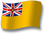 Flag of Niue flickering gradation shadow image