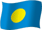 Flag of Palau flickering gradation image