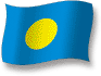 Flag of Palau flickering gradation shadow image