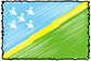 Flag of Solomon Islands handwritten image