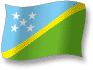 Flag of Solomon Islands flickering gradation shadow image