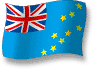 Flag of Tuvalu flickering gradation shadow image