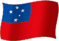 Flag of Samoa flickering gradation image