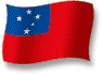 Flag of Samoa flickering gradation shadow image