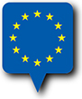 Flag of EU image [Round pin]
