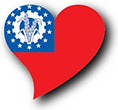 Flag of Myanmar image [Heart2]