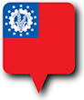 Flag of Myanmar image [Round pin]