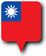 Flag of Taiwan image [Round pin]