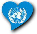 Flag of United Nations image [Heart2]