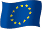 Flag of EU flickering gradation image
