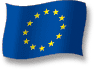 Flag of EU flickering gradation shadow image