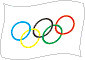 Flag of Olympic flickering image