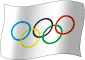 Flag of Olympic flickering gradation image