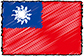Flag of Taiwan handwritten image